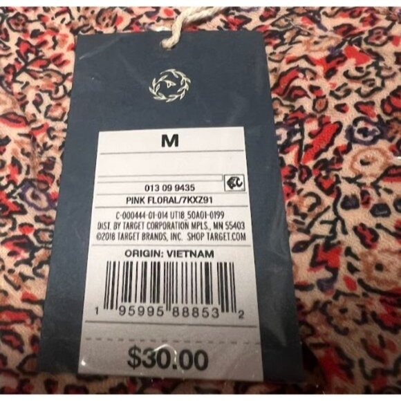 Universal Thread Womens Criss Cross Back Pink Floral Mini Dress Size Medium - Picture 8 of 9